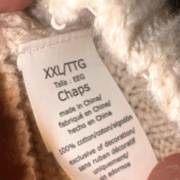 CHAPS Men's Cotton Crewneck Long-Sleeve Sweater - Picture 6 of 7